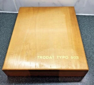 1970's Trodat Typo 503 Wooden Box  - Picture 1 of 10
