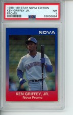 Ken Griffey Jr. Mariners 1988 1989 Star Nova Promo Rookie Card RC PSA 7 Tough!