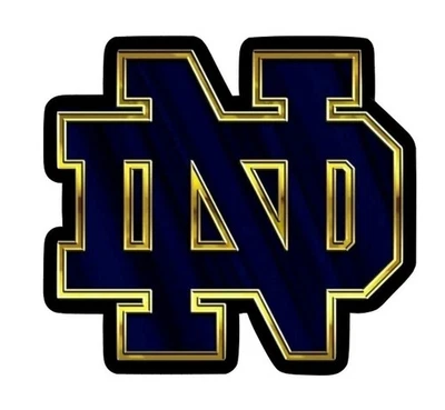 Imán de coche universitario de Notre Dame NCAA fútbol troquelado laminado Foto 1 de 2