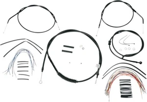 Extended Black Control Cable Kit For 12" Tall Apehangers Burly Brand B30-1008 - Picture 1 of 1