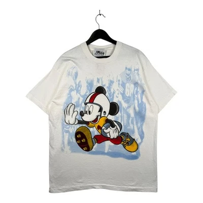 Camiseta de fútbol vintage de Mickey Mouse de Disney blanca para hombre XXL Foto 1 de 4