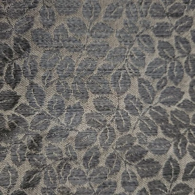 Precioso Brocado Floral Hoja Gris Plateado 0n 2 Yardas 55" Ancho Peso Medio  Foto 1 de 3