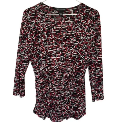 Womens Vintage Y2K Babydoll Top M/L Geometric Retro Mesh Boho Grunge 90s Rave  - Image 1 of 4