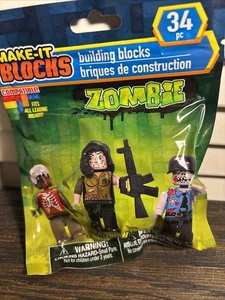 HALLOWEEN Make It Blocks Zombie 34pcs NEW SEALED Compatible with leading brands - Picture 1 of 2