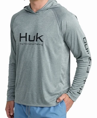 Huk Men's Pursuit Heather Hoodie Sun Protecting Fishing Shirt with Hood, Xxl - Image 1 of 4