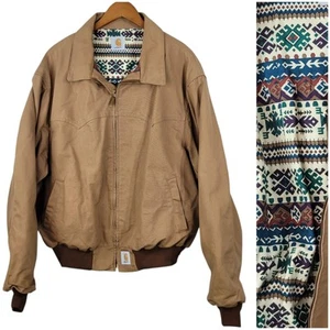Chaqueta Forrada Azteca Vintage Años 90 Carhartt JS2006 Santa Fe Western Yugo Para Hombre’s 2XL - Imagen 1 de 8