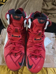 Nike LeBron Soldiers In Red/white Used With No Box Fair Condition Mens Shoe Size - Picture 1 of 11