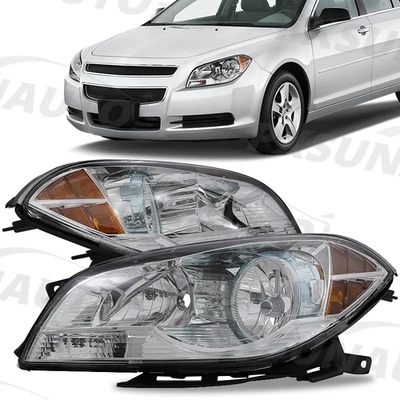 For 2008 2009-2012 Headlights Chevy Chevrolet Malibu Sedan 4 Door Left + Right Foto 1 de 4