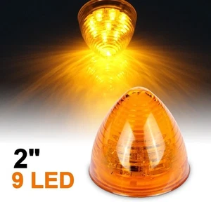 Partsam 10PCS 2" Amber 9LED Round Beehive Side Marker Lights for 12V Trucks - Bild 1 von 7