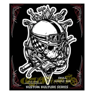 Adesivo SKULL HANDLE BAR custom caferacer - Picture 1 of 1