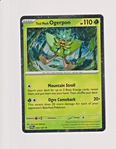 Teal Mask Ogrepon 024/167 Cosmos Holo Twilight Masquerade Pokemon TCG - Picture 1 of 2