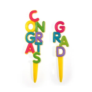 Graduation Congratulations, BakeArt Decorating for Cakes, Cupcakes, Muffins x 6 - Picture 1 of 3