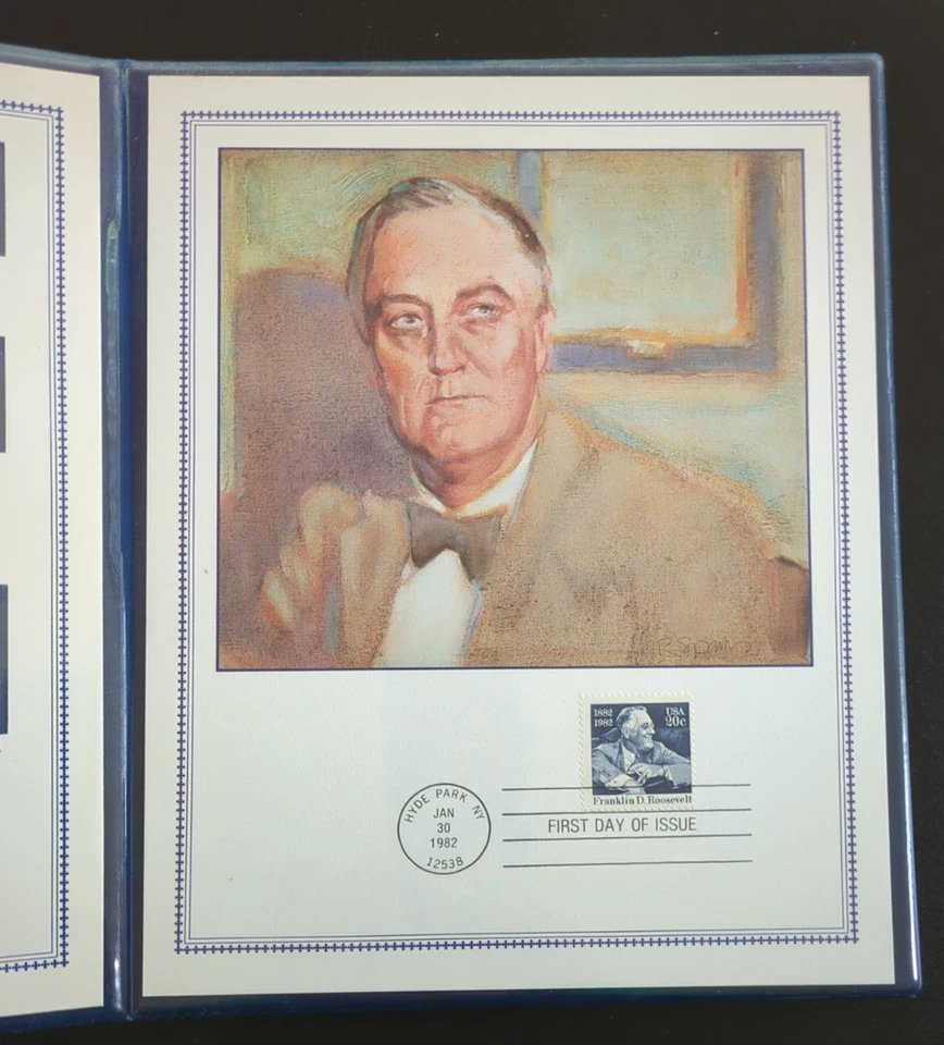 COMMEMORATIVE STAMPS 100TH ANNIVERSARY FIRST DAY ISSUE FRANKLIN DELANO ROOSEVELT - Image 1 of 4