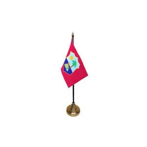 West Indies Table Desk Flag - 10 x 15 cm National Country Hand Caribbean - Picture 1 of 10
