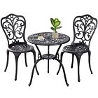 Outdoor 3 Piece Patio Sets Cast Aluminum Bistro Table And Chairs Set For Garden