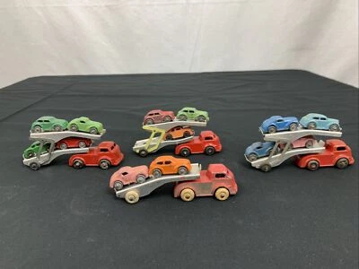 Gran Lote Die Cast Barclay 4 Camiones 13 Coches Años 50 Antiguo 1 Coche Roto Ver Fotos Foto 1 de 4