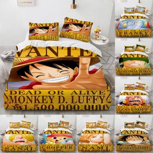 3D Cartoon Anime One Piece Series Digital Printing Duvet CoverPillowcase Bedding - Picture 1 of 19