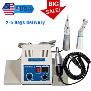 USA Stock! Dental Lab Marathon Micromotor N3 + Straight Contra Angle Handpiece - Picture 1 of 9