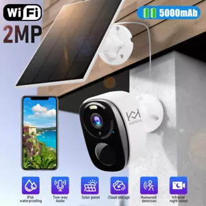 Outdoor IP Camera WiFi Outdoor Battery Wireless Solar Security Camera Pan Tilt - Picture 1 of 14