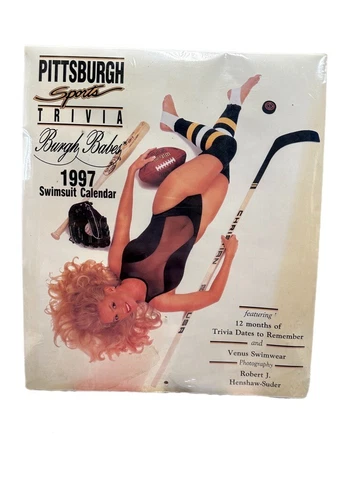 1997 PITTSBURGH SPORTS Trivia - Burgh Babes Swimsuit Calendar SUPER RARE SEALED Cover