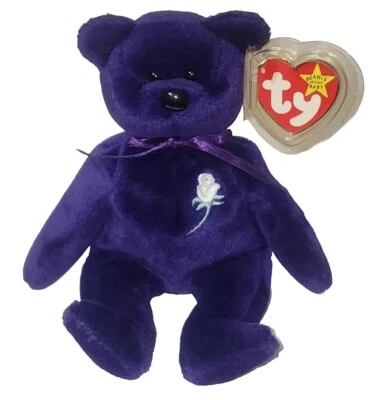 NMT* Ty 豆豆娃 - 戴安娜王妃熊 1997 年罕见并退回 - MWNMT — 第 1/4 张图片