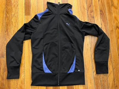 Chaqueta Puma para mujer estilo de vida deportivo negra y púrpura pequeña Foto 1 de 4