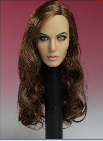 Custom Angelina Jolie 1/6 Head Sculpt for Hottoys Kumik Female Body Maleficent Cover