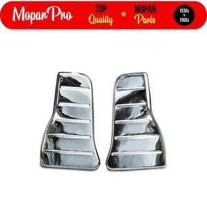 1946 1947 1948 PLYMOUTH P15 BRAND NEW PAIR STONE/GRAVEL SHIELDS - Bild 1 von 4