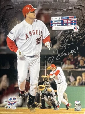 Tim Salmon Signed 16x20 Photo Angels 2002 WS Champs '02 Champs' PSA S45428 - Image 1 of 2