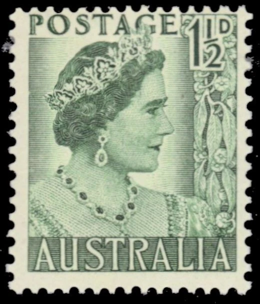 AUSTRÁLIA 230 (SG236) - Rainha Mãe Elizabeth "1950 Deep Green" (pb73754) - Imagem 1 de 1