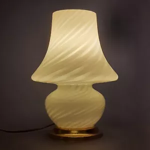 Murano Glass Table Lamp Mushroom With Stripes Modern Design 1970 - Picture 1 of 11
