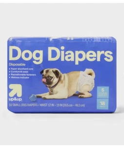 Dog Diapers Disposable 18 S Tail Hole Wetness Indicator Changes Color - Picture 1 of 5