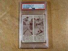 TED WILLIAMS JOE CRONIN 1941 DOUBLE PLAY PSA 1.5 (FR) CARD #81-82 RED SOX PSA