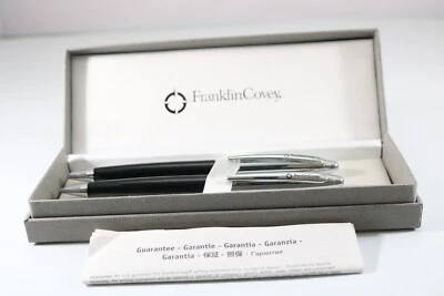 Vintage Franklin Covey Lacquered Noir Ballpoint & Mechanical Pencil (Cased) - Image 1 of 3