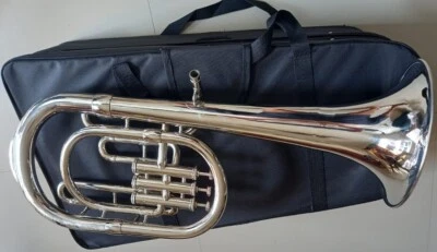 Alto Horn Jazz & Brass Band strumento musicale argento cromato lucido passo Eb - Immagine 1 di 4