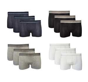 Herren Retropants 3er Pack Navy Schwarz Grau Weiß Baumwolle Modal Gr. M - Picture 1 of 5