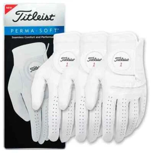 Titleist 3 Pack PermaSoft Mens Glove Left Hand Right Handed Golfer Choose Size - Picture 1 of 3