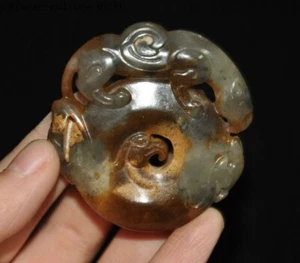 2'' Han Dynasty hetian old jade animal beast brave troops pixiu amulet Pendant - Picture 1 of 3