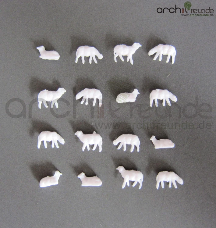 10x Modèle Mouton blanc pour ferme Modélisme 1:200 Maquette de train - Photo 1/1