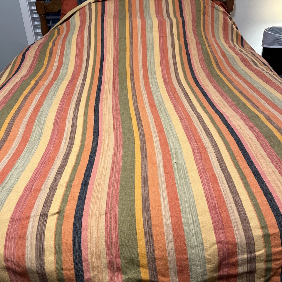 Capa de edredom Pottery Barn 3 peças conjunto de cama queen size fundações listras Logan Shams - Imagem 1 de 4