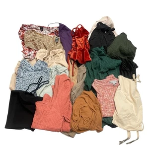 Women's Shein Crop Tops Size S Small Assorted Styles Blouse Shirts Bundle of 19 - Picture 1 of 21