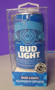 BUD LIGHT BLUETOOTH SPEAKER BEER CAN WIRELESS AUDIO FM RADIO RECHARGEABLE - Picture 1 of 9