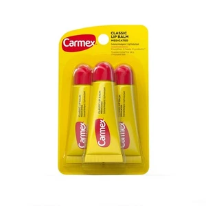 Carmex Original Flavor Balsamo Labbra Idratante Tubo Confezione Valore,0,35 once Marrone - Foto 1 di 4