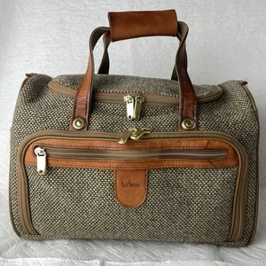 Vintage Hartmann Tweed & Leder 15" Handgepäck Weekender Reisetasche gefüttert - Bild 1 von 16