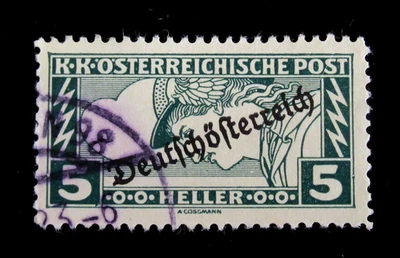 Estampillas de manejo especial de Austria Scott QE6 5 Heller 1922 usadas NG Foto 1 de 2