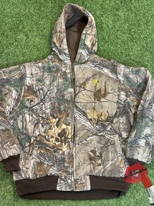 Browning Camo Jacke Mantel Gr. Large Jagd Camouflage Wende Canvas Gorpcore - Bild 1 von 17
