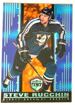 1998-99 Pacific Dynagon Ice Blue Steve Rucchin #4 #'D 59/67 Mighty Ducks - Image 1 of 3