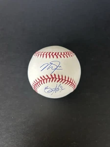 Mike Trout & Bryce Harper Signed Baseball ROMLB 2012 ROY JSA LOA - Picture 1 of 5