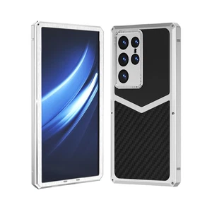 Luxury Carbon Fiber with Aluminum Case for Samsung Galaxy S24 Ultra, Military... - Picture 1 of 7