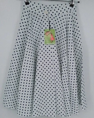 Falda Vivienne Holloway Rockabilly talla 14. Polkadot azul. Foto 1 de 3